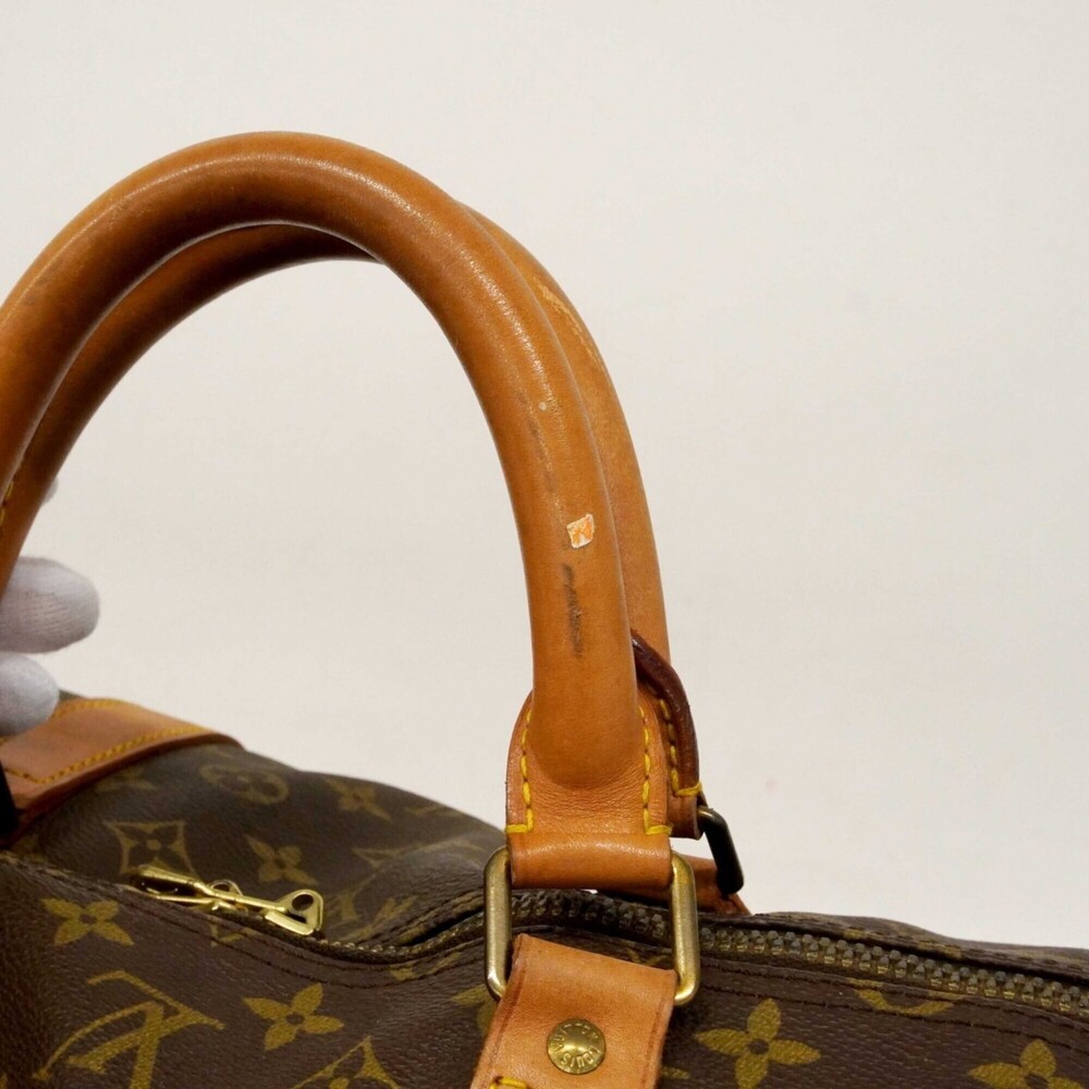LOUIS VUITTON Brown Monogram Keepall 60 Boston Bag - Picture 9 of 12